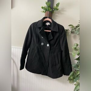 Black Maternity Pea Coat